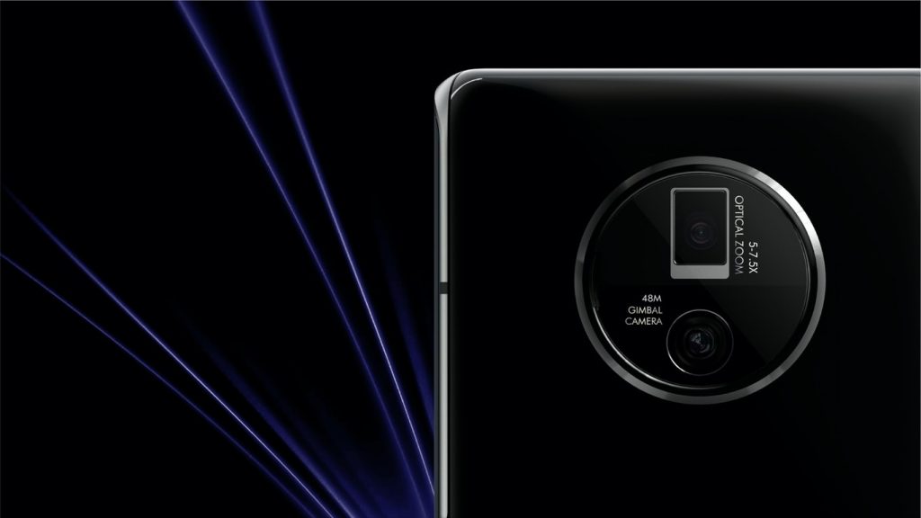Vivo APEX 2020, um telefone conceito preto e branco